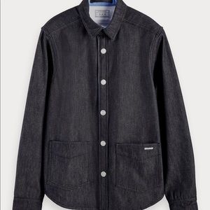 Scotch & Soda Reversible Ombre Cotton-Blend Overshirt Size M